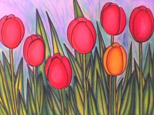 Voir le détail de cette oeuvre: Les Tulipes I