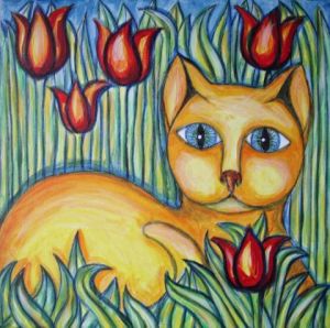 Voir le détail de cette oeuvre: Le chat au printemps